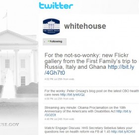 the White House Twitter