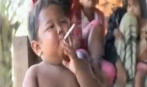 2 Year Old Smoking Cigarette - Video | Indonesia Toddler | Mediaite