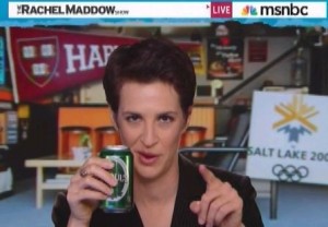 Rachel Maddow Browsing hookupwithhotties dot com from her MSNBC Man Cave, Looking for Moammar Gadaffi Wife Photos