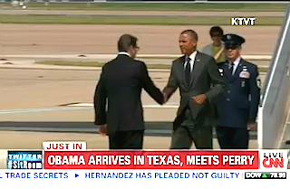WATCH: Rick Perry Admits Defeat, Shakes President Obama’s Hand
