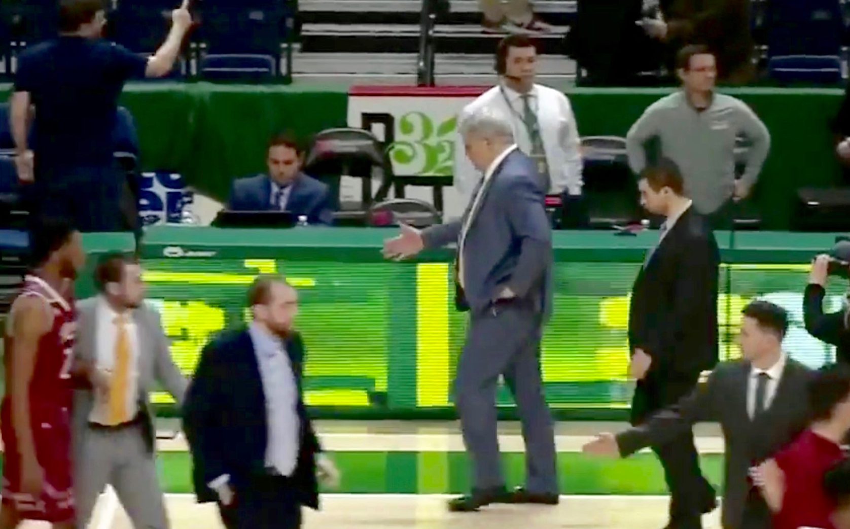 Coach Shakes Hands With Invisible Players After Opposing Team Stormed