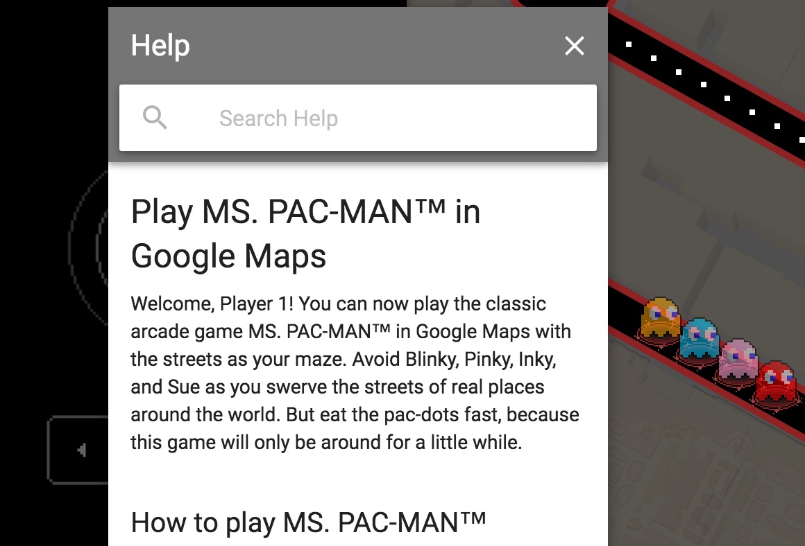 Google Maps Is Letting You Play Ms. Pac-Man in the Street Right Now