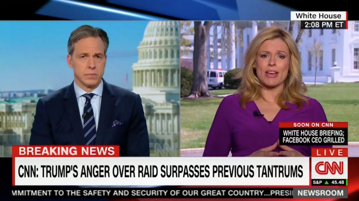 CNN Chyron Highlights How Trump’s Anger Over Raid May Be Worse Than