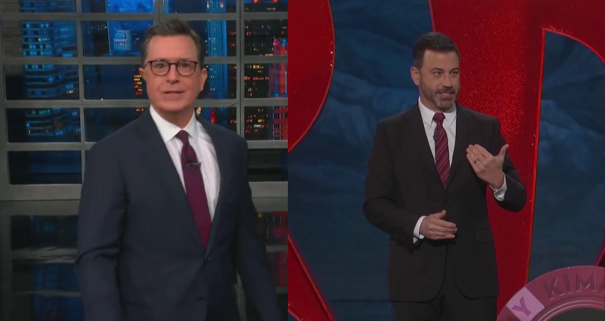 Watch: Stephen Colbert and Jimmy Kimmel Roast Trump's 'Oranges' Gaffe