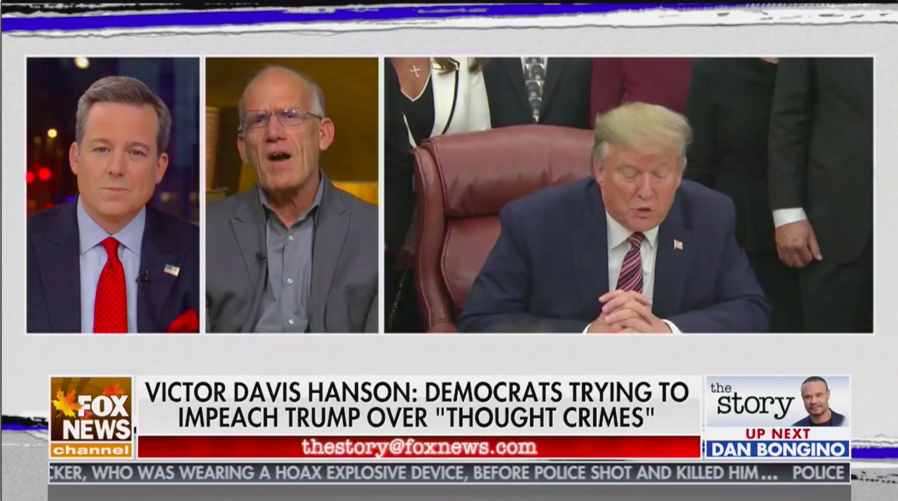 Victor Davis Hanson Dems Impeaching Trump for 'Thought Crimes'
