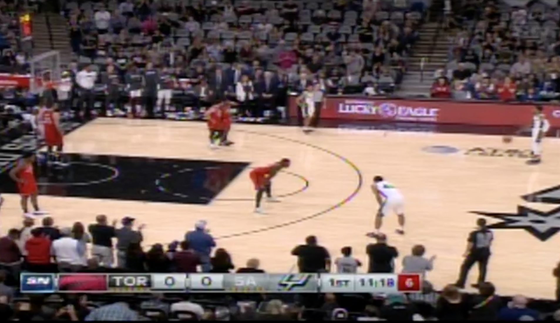 Clocked The Raptors WATCH: Spurs and Raptors Pay Shot Clock Tribute to Kobe Bryant