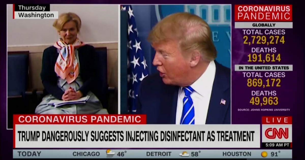 Dr. Deborah Birx Recalls Trump Suggesting Injecting Disinfectant