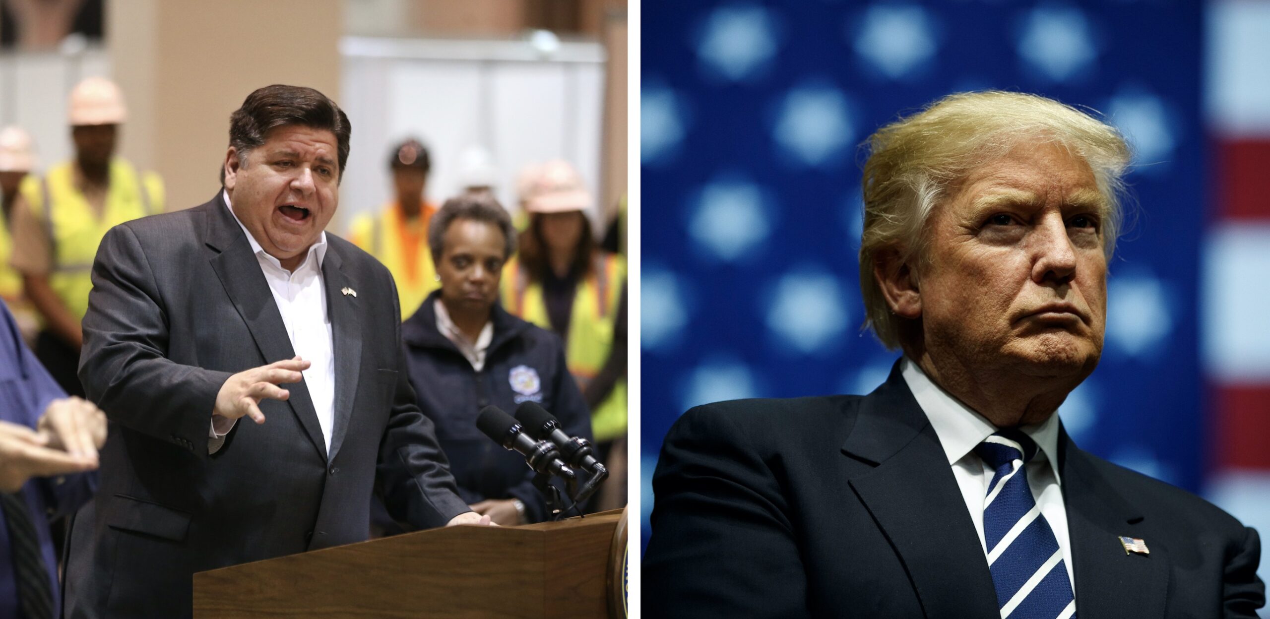Illinois Gov. J.B. Pritzker Confronts Trump in Conference Call