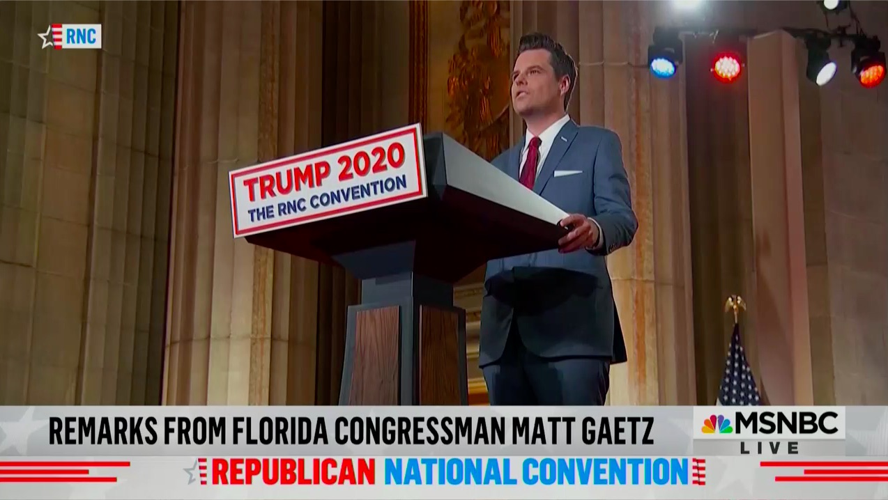 Matt Gaetz Blasts 'Woke-topians' in Bizarre RNC Speech