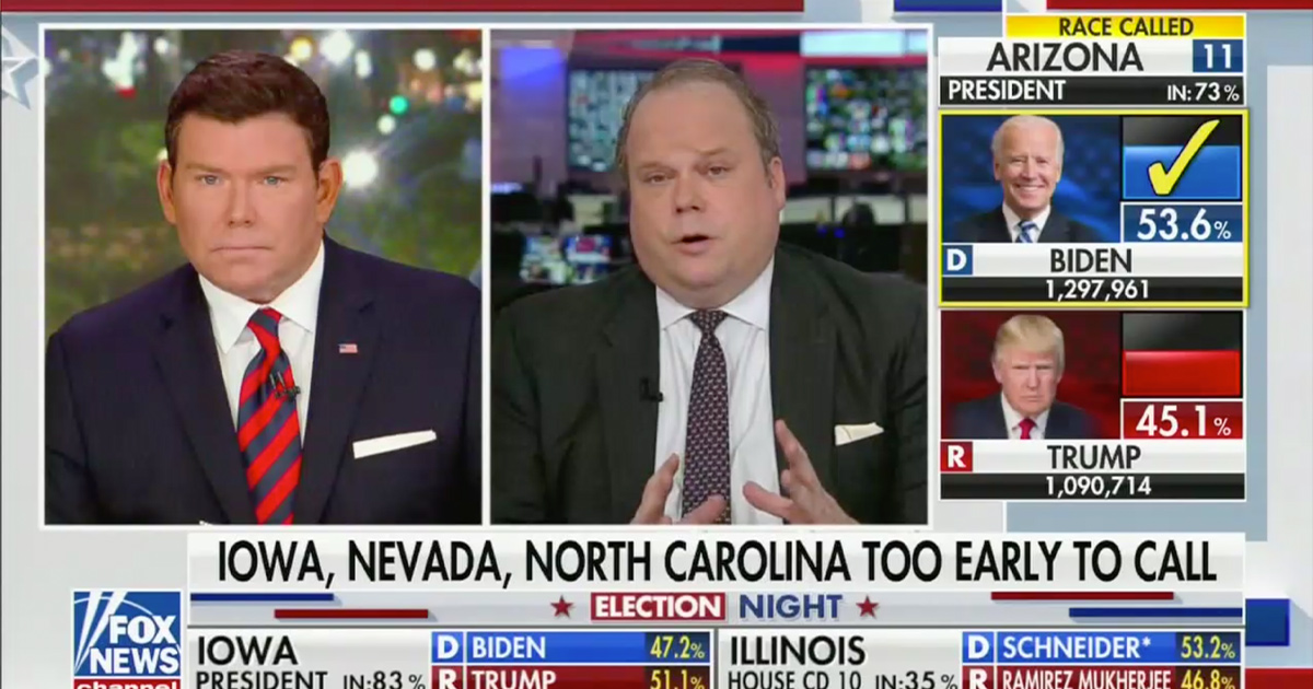 Chris Stirewalt Defends Fox News Calling Arizona for Joe Biden