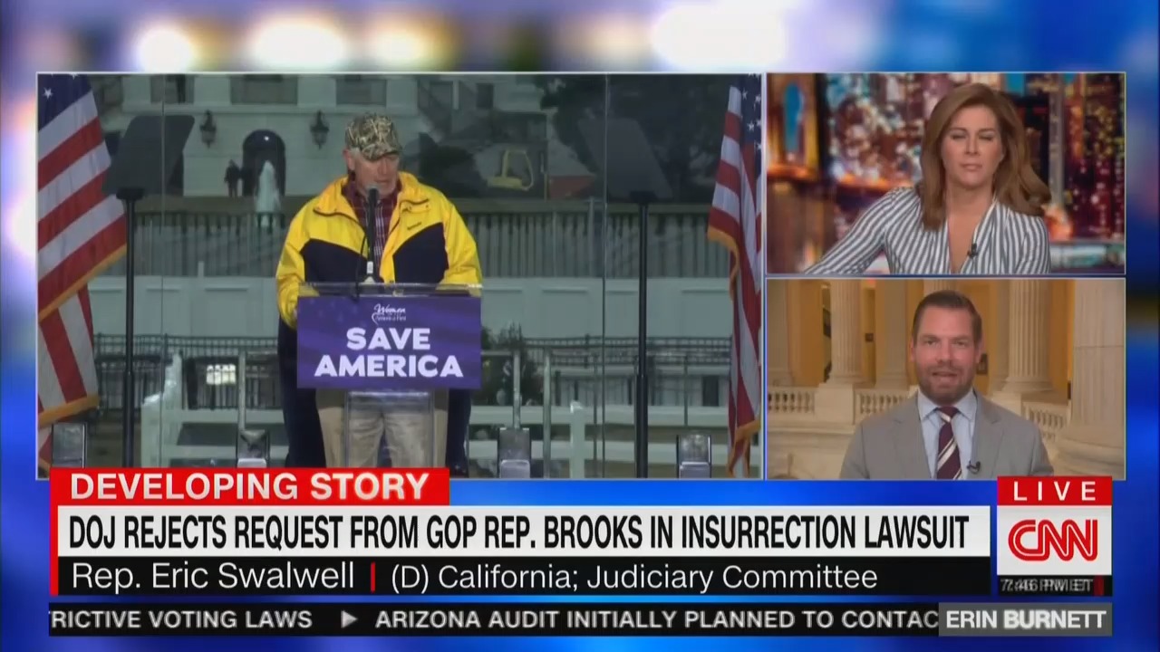 Eric Swalwell Mocks Mo Brooks Wearing Body Armor