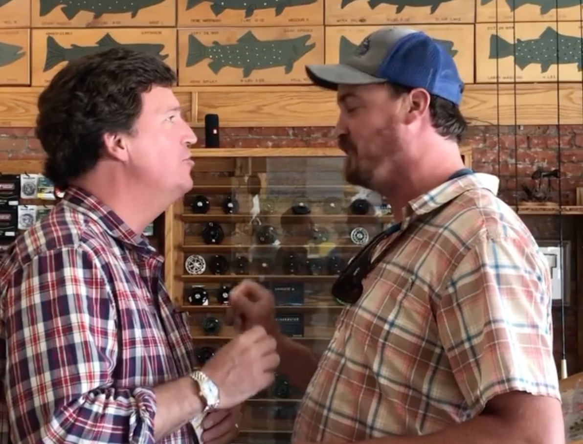 Tucker Carlson Confronted by Man at Montana Store