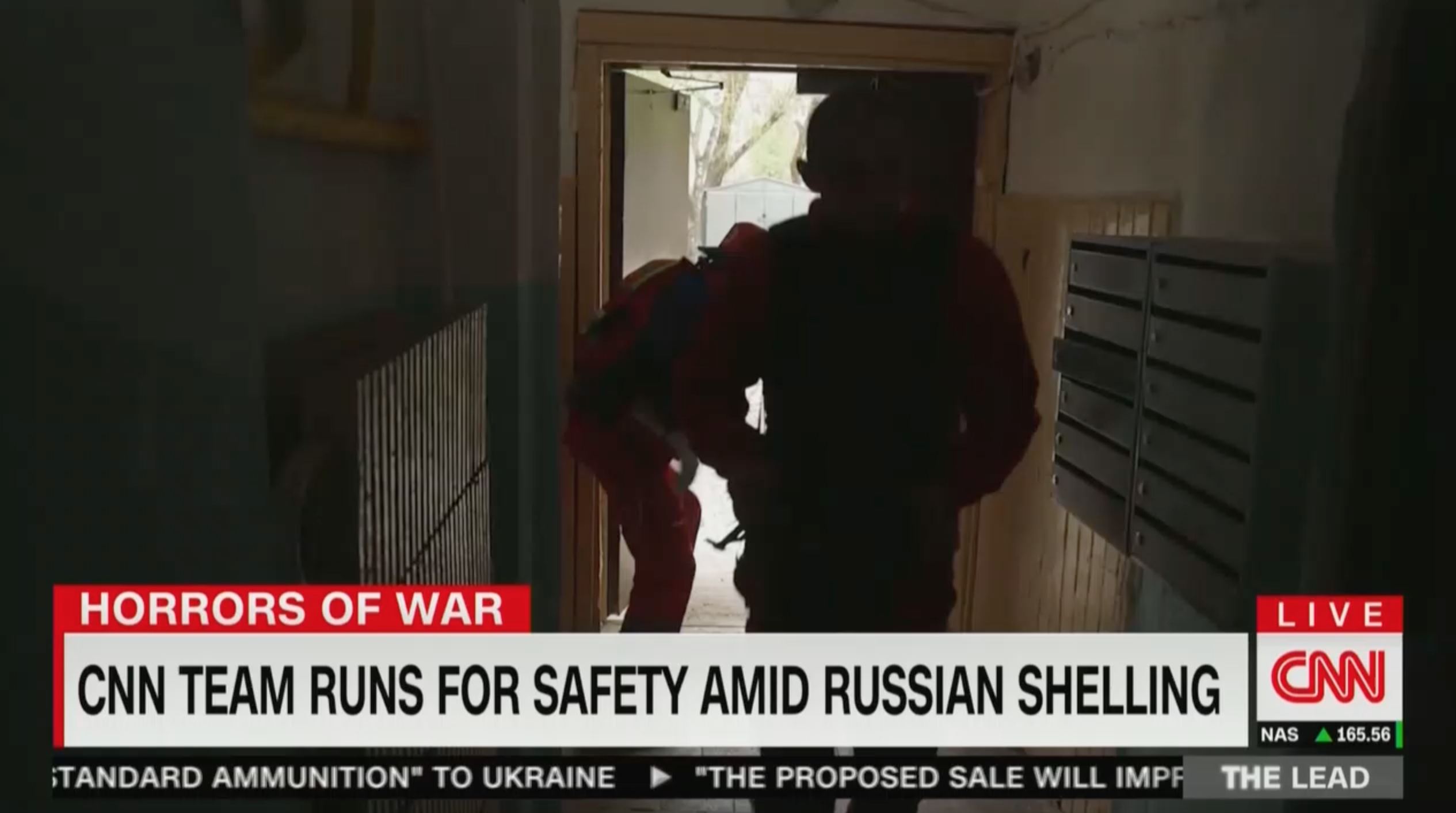 CNN's Clarissa Ward Takes Cover During Russian Shelling