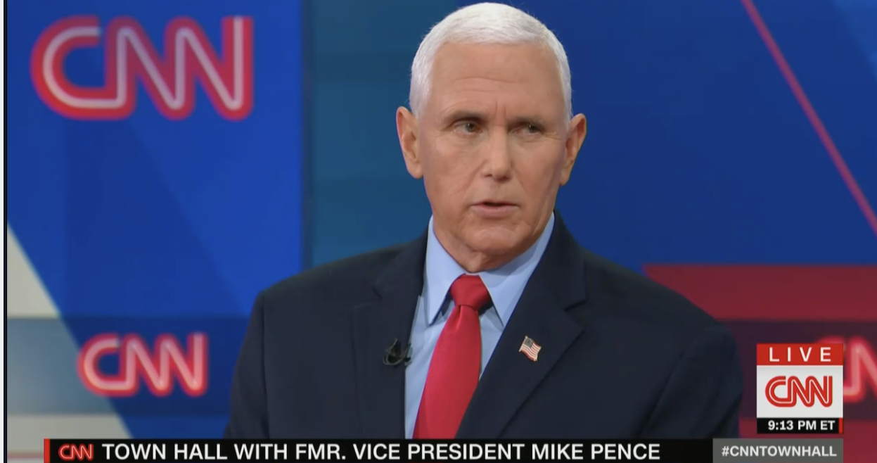 Judas Pence : ‘Trump part of the problem, Pence part of the Solution’  

https://www.mediaite.com/tv...
