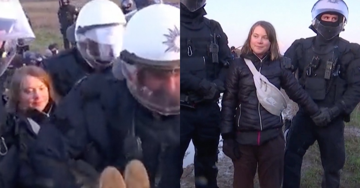 WATCH Greta Thunberg Detained By German Police At Protest