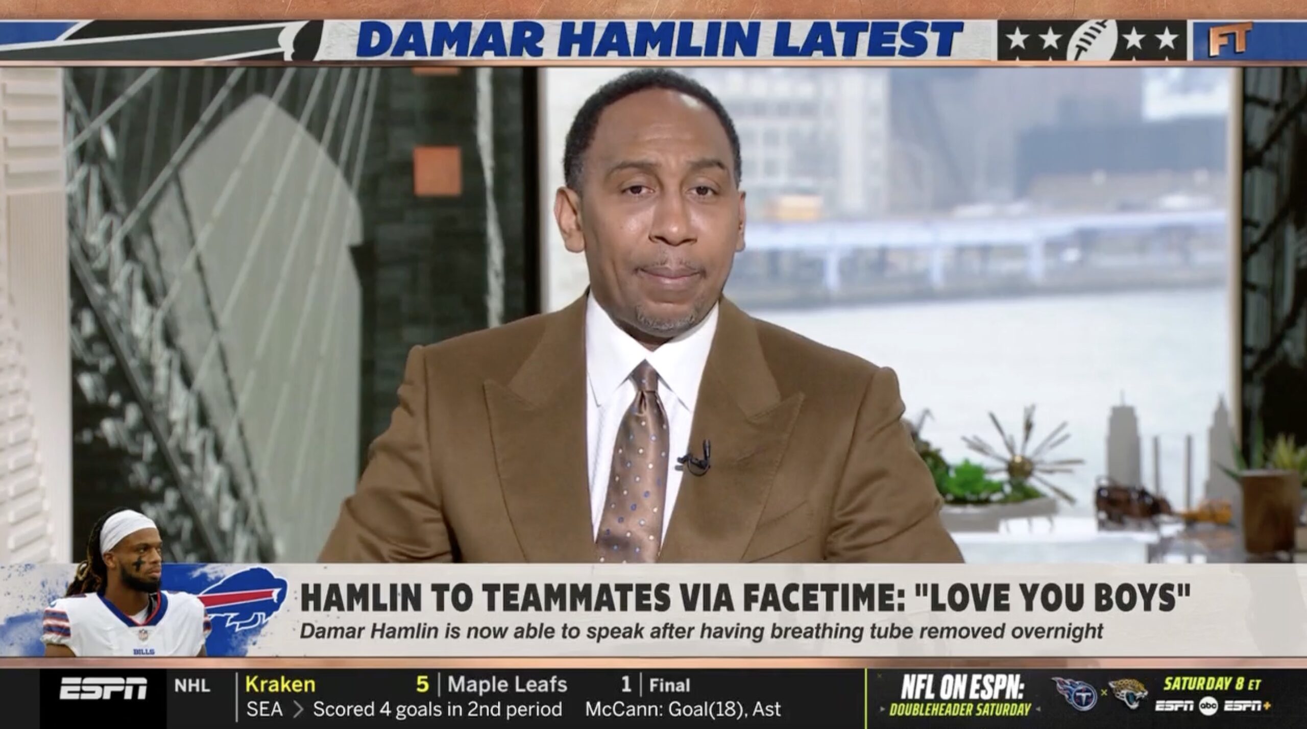 Stephen A. Smith Praises Unity in Sports World After Hamlin’s Collapse