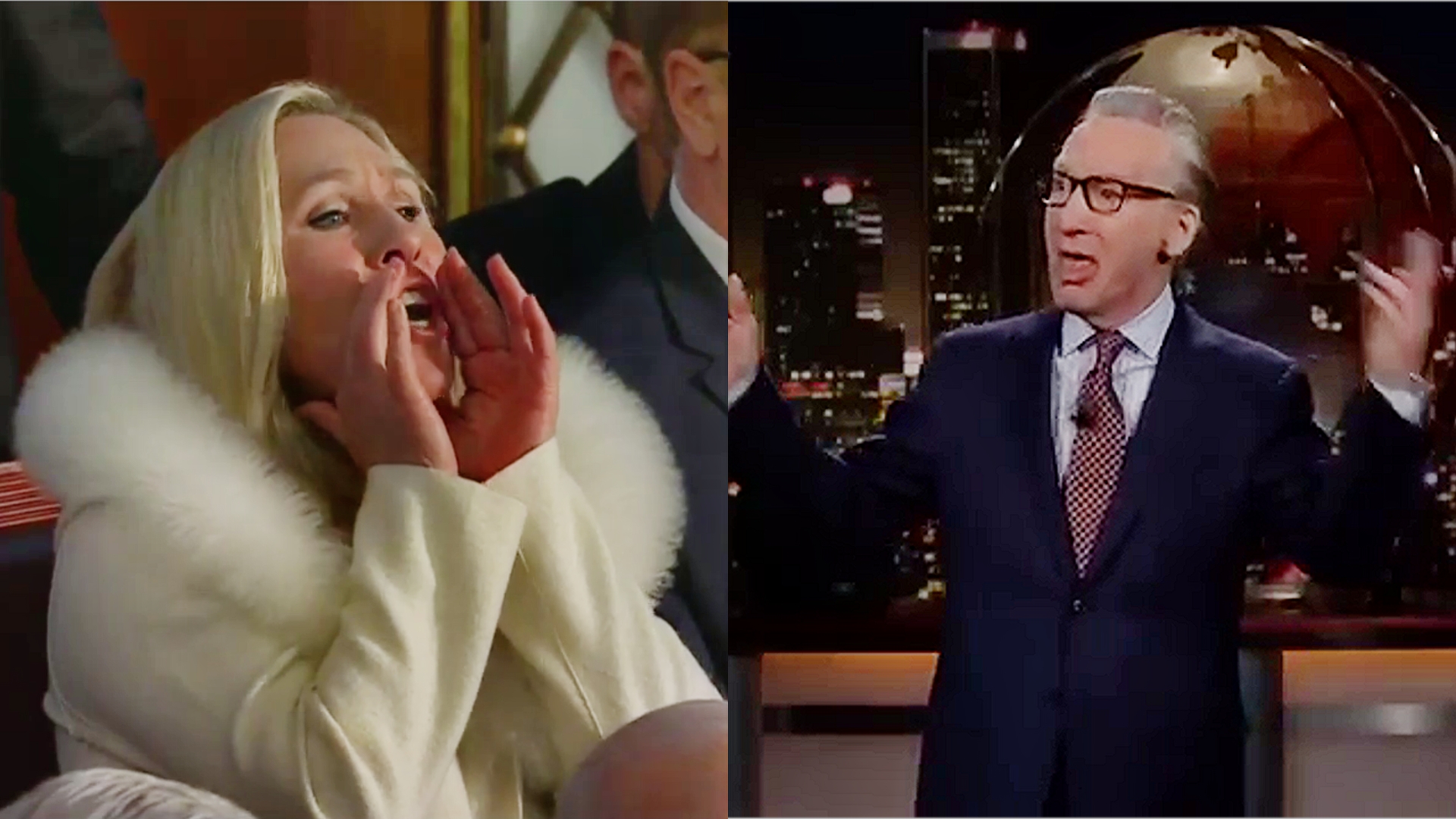 Bill Maher Pounds Marjorie Taylor Greene’s ‘White Trash’ Behavior and ‘Ku Klux Klan Kouture’ At SOTU