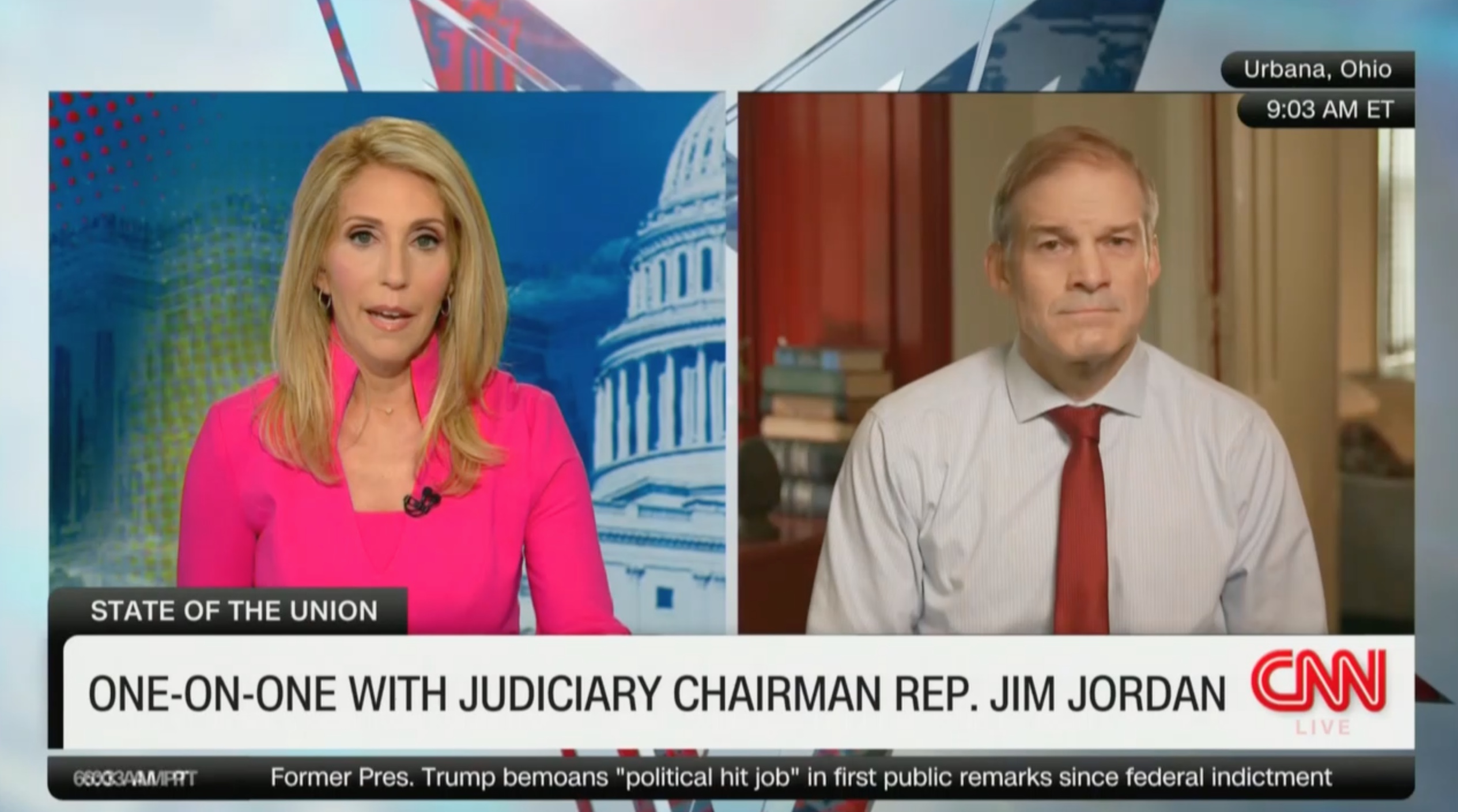 Dana Bash, Jim Jordan Throw Down on Trump Indictment