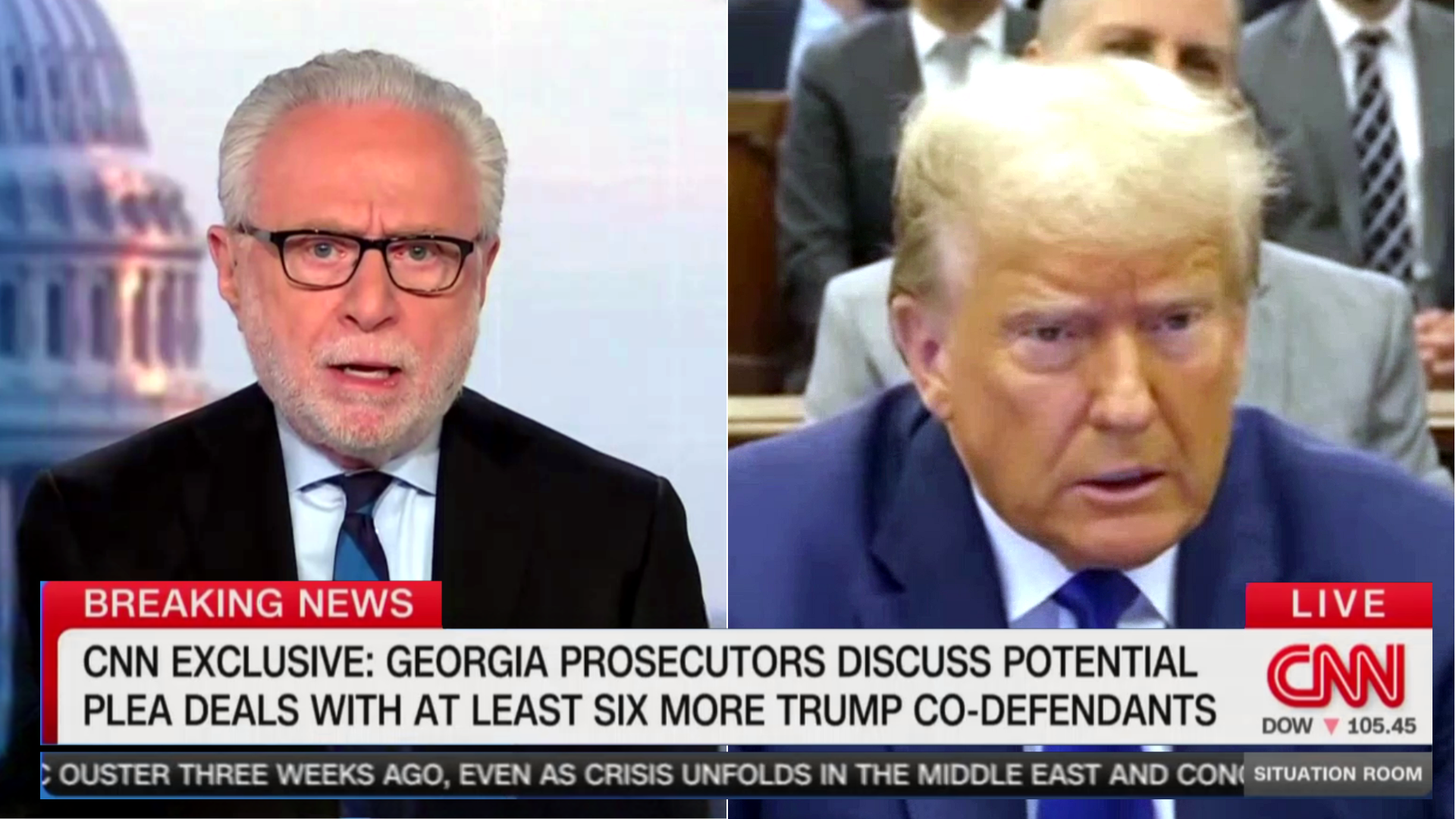 CNN Sources Say SIX More Trump Co-Defendants In Talks To Flip — Blitzer Calls Plea Deals ‘Really Really Bad News’ For Trump (mediaite.com)