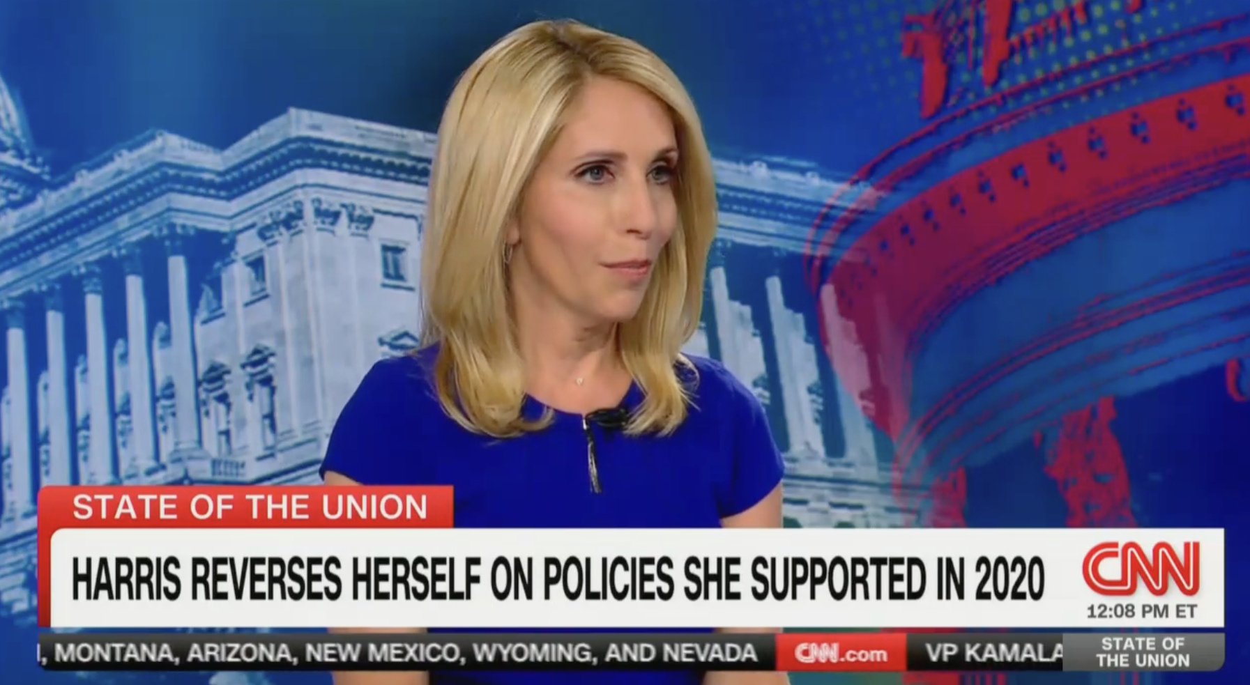 CNN's Dana Bash Presses Senate Dem on Harris 'Flip-Flopping'