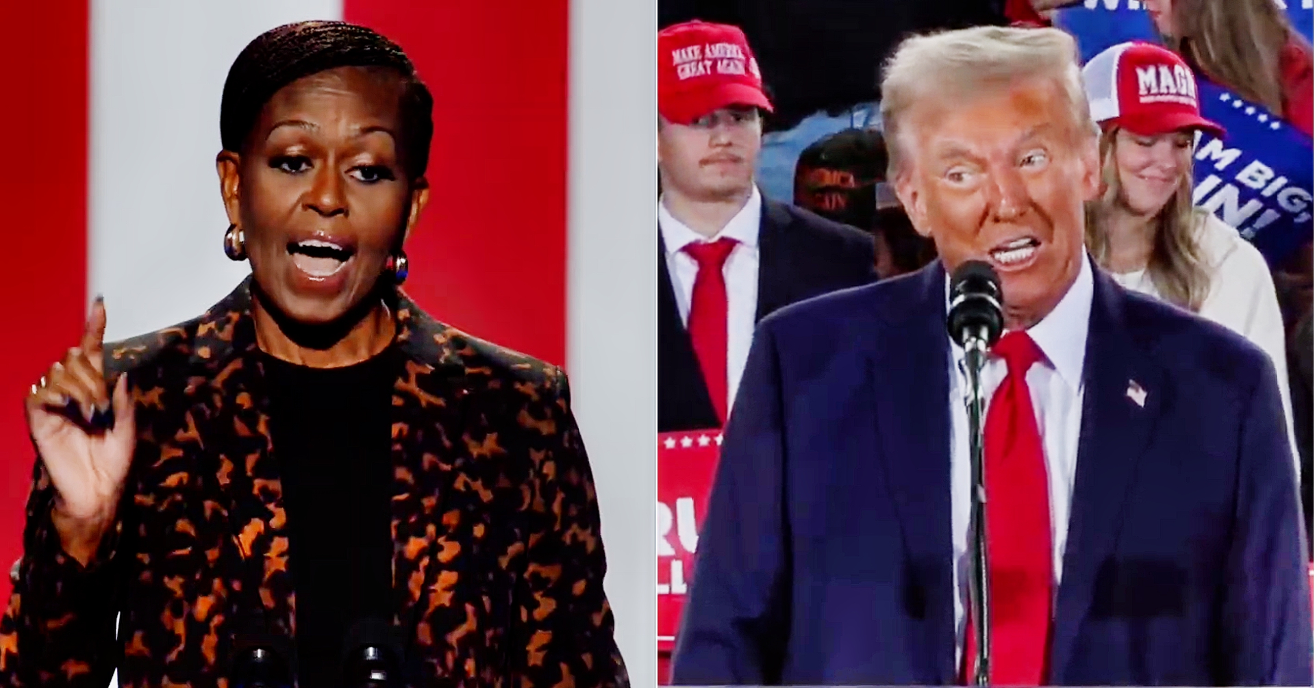 Trump Rally Rant: Can I Hit Michelle Obama Back Figuratively