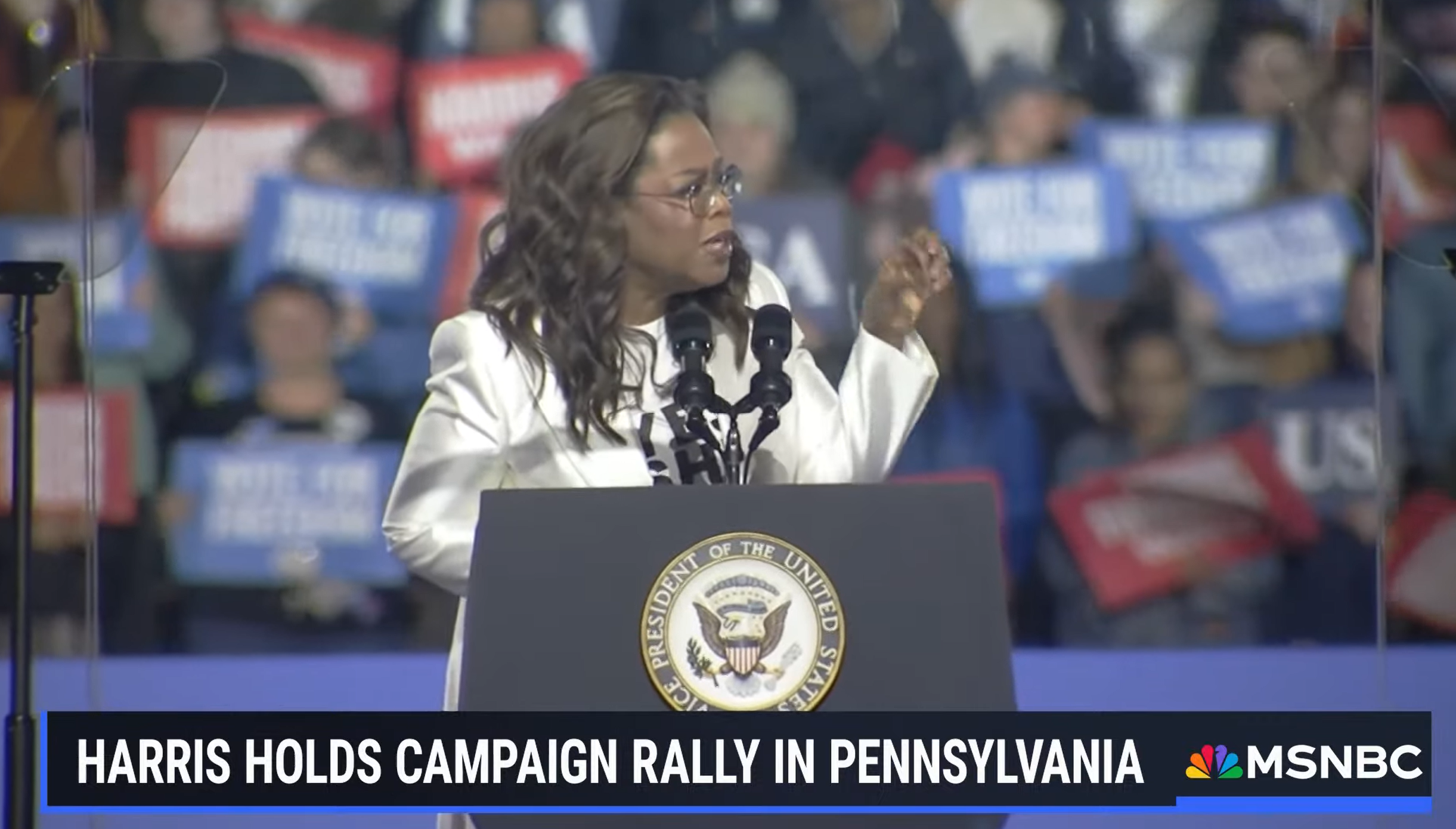 Oprah Warns About Future of Democracy at Kamala Harris Rally