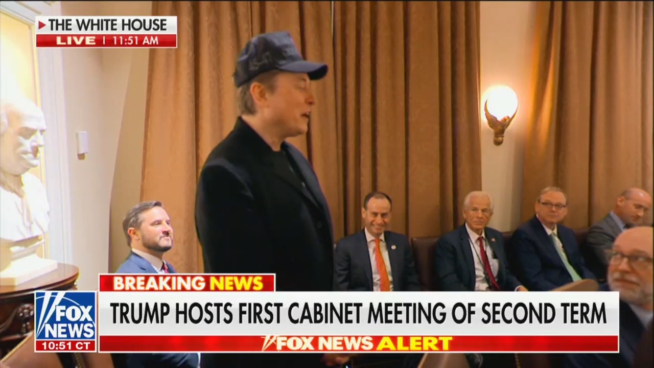 Elon Musk Makes Tech Support Joke in Cabinet Meeting Address