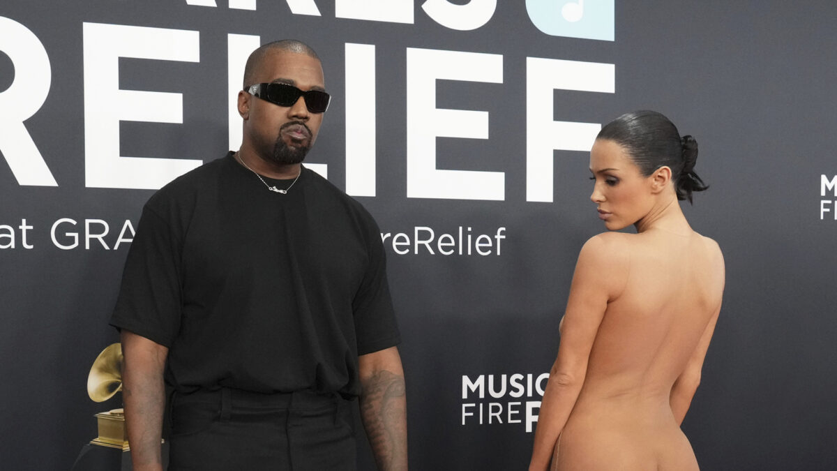 bianca censori grammys dress uncensored The most daring outfits as Kanye West's wife is 'kicked out for naked dress' Bianca Censori Shocks Grammys With
