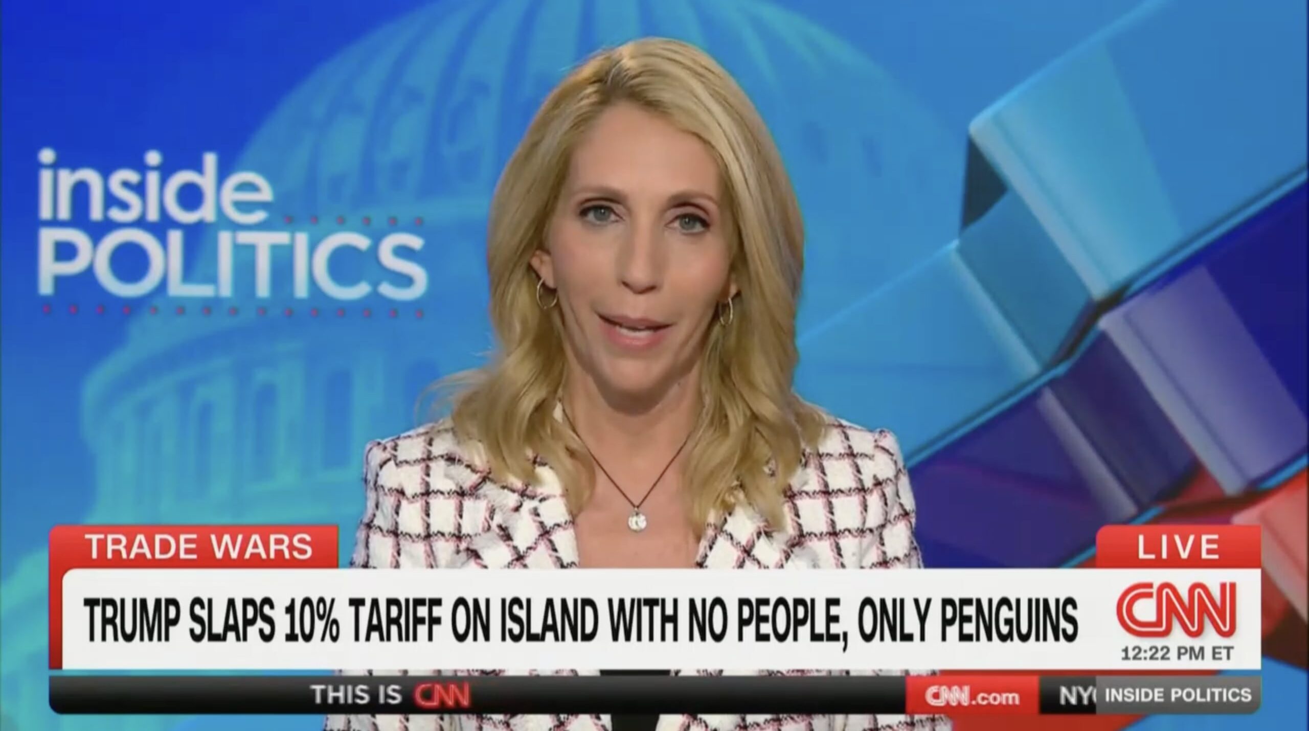 Dana Bash Roasts Trump for Tariffs on Uninhabited Islands