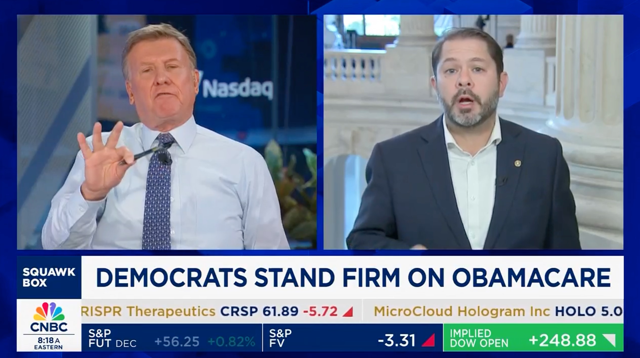 We're Finished!' CNBC's Joe Kernen Shuts Down Fiery Interview With Senate Democrat