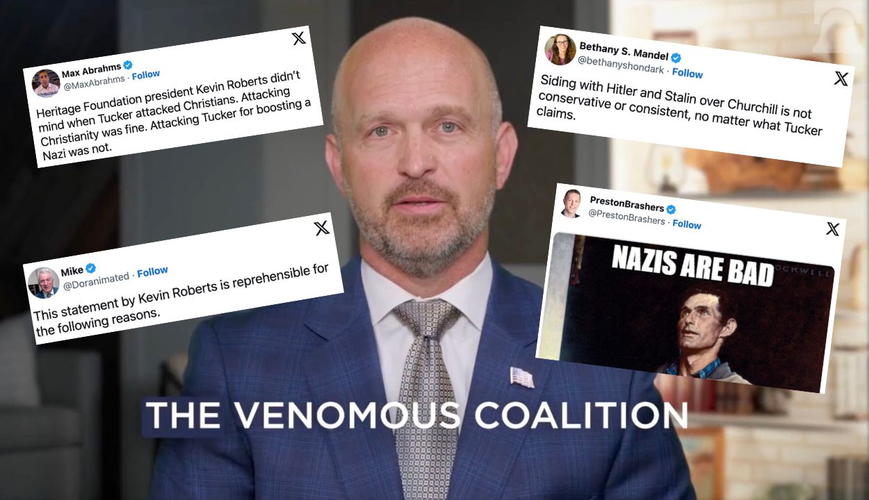 NAZIS ARE BAD: Heritage Foundation Staffers Subtweet Their Boss Over His Defense of Tucker Carlson and Nick Fuentes