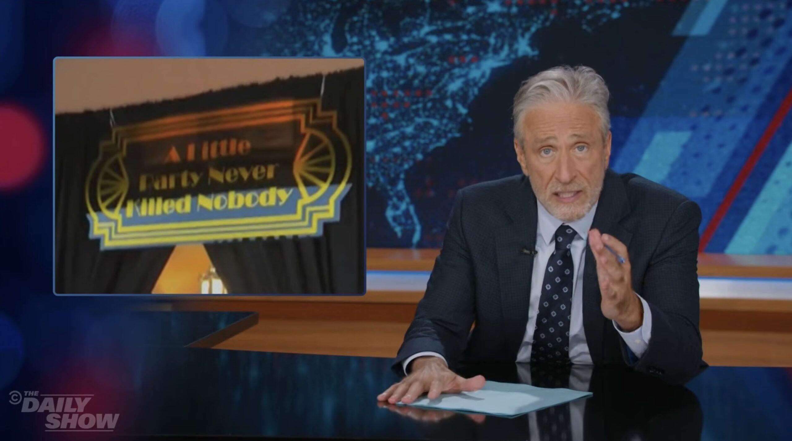 Jon Stewart Rips Trump's Great Gatsby-Themed Ode to Decadence and Hedonism': Even Jeffrey Epstein Would Have Thought' It Was Too Much