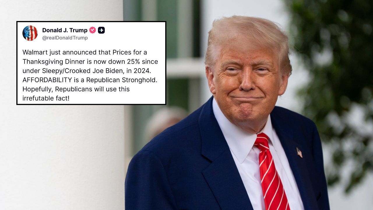 Trump Spins Walmart Deal as Affordability' Win Before He's Slapped With Savage Community Note