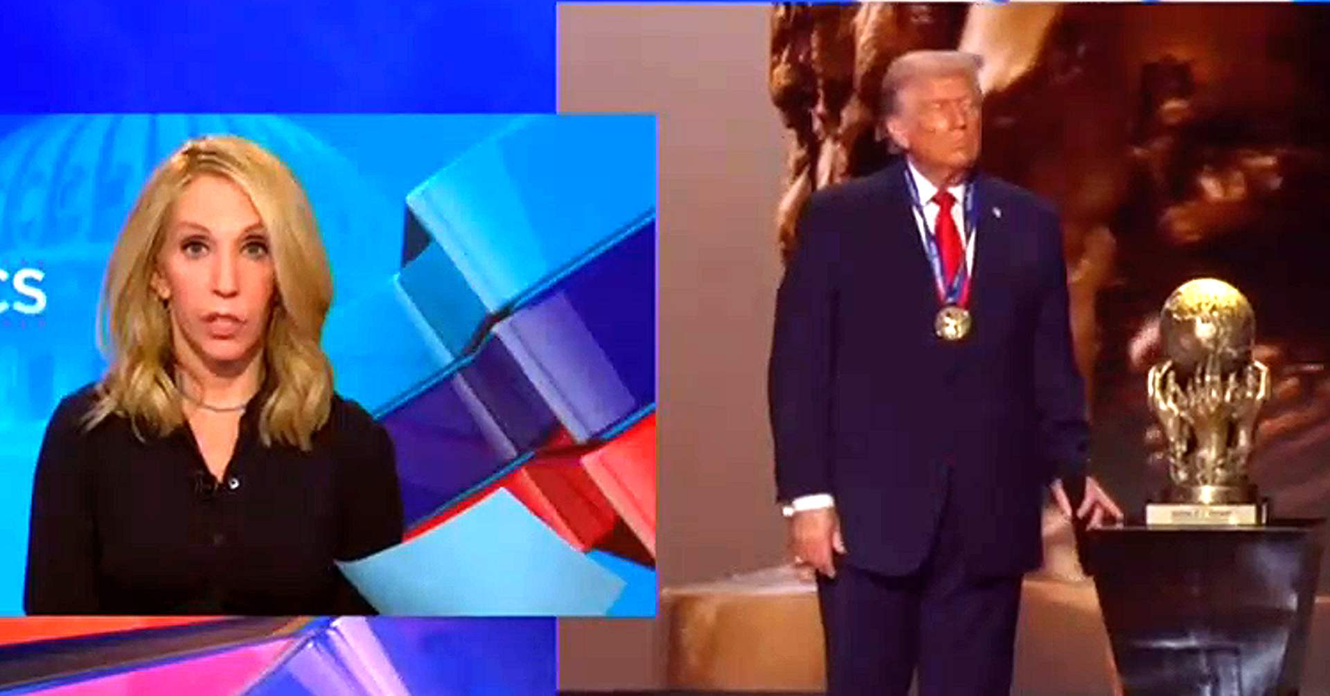 CNN Hot Mic Catches Someone Busting Out Laughing as Trump Gets Brand Newly-Made Prize