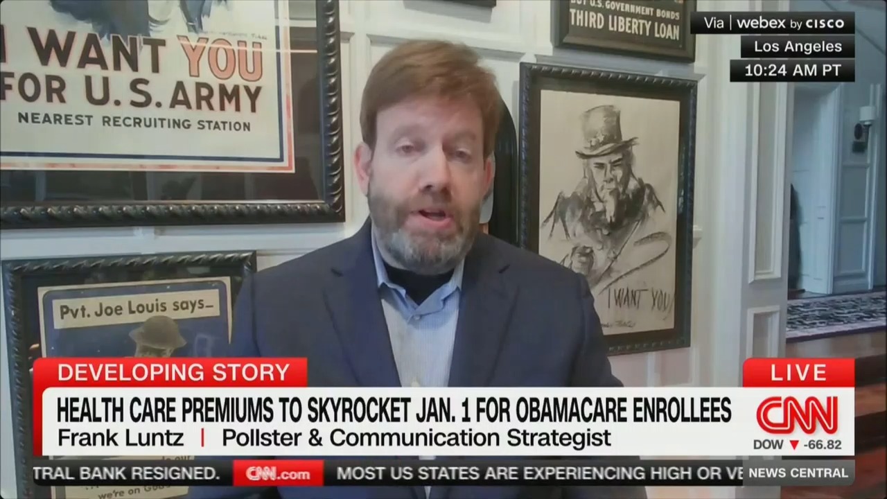 Very Painful for the Republican Party': Frank Luntz Issues Grave Warning to GOP Over Healthcare Battle