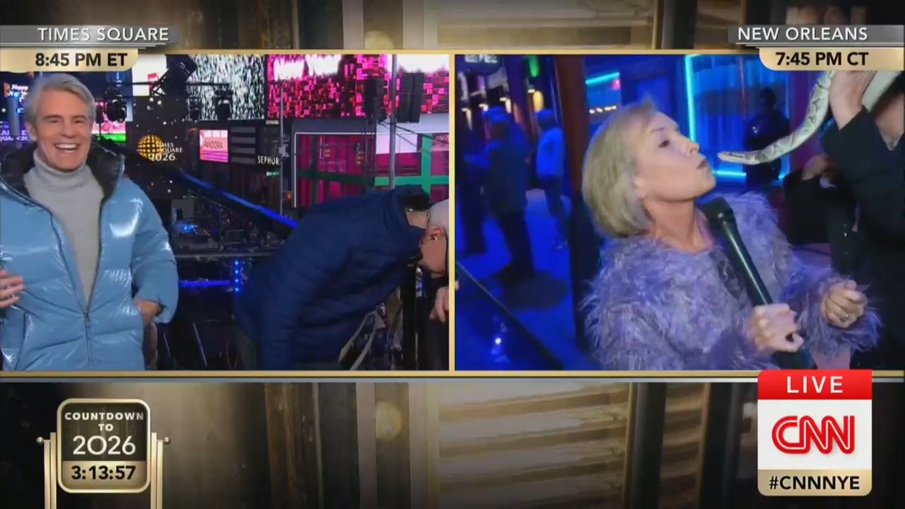 WATCH: CNN's Anderson Cooper and Andy Cohen Lose It When Correspondent Kisses a Snake