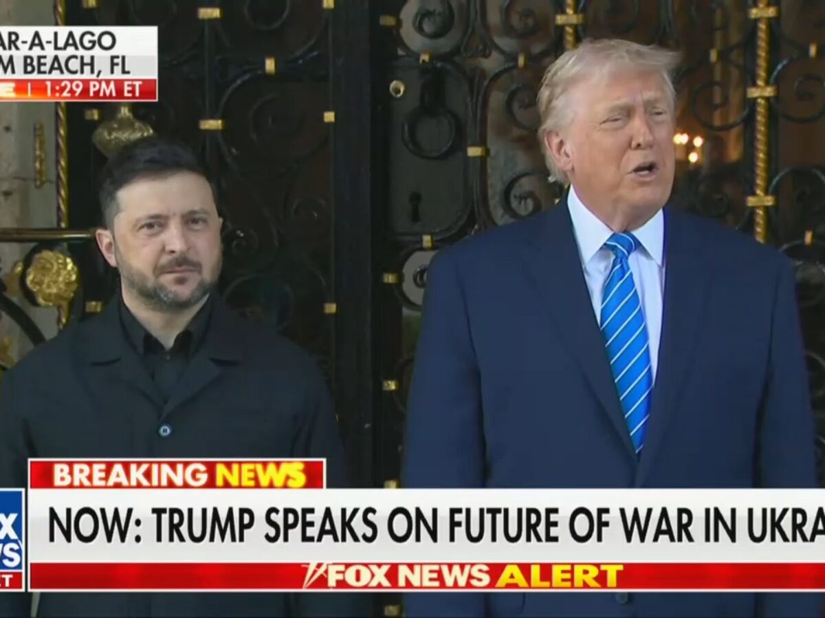 Trump Scolds Reporter Pressing Him While Greeting Zelensky