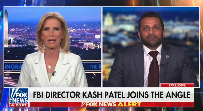 Laura Ingraham Asks Kash Patel About Allegation He Uses FBI Jet For Personal Joyrides'