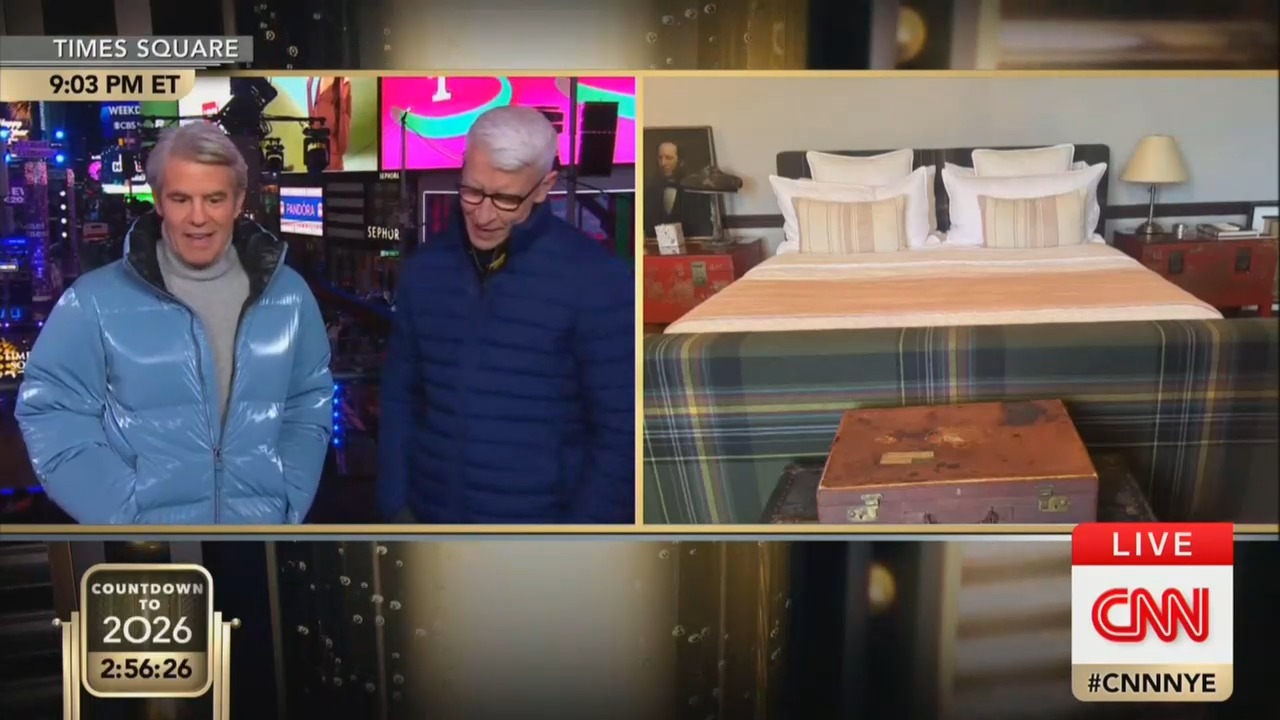 Andy Cohen Reveals He Black Lighted' His Bed Before Gifting It to CNN Pal Anderson Cooper