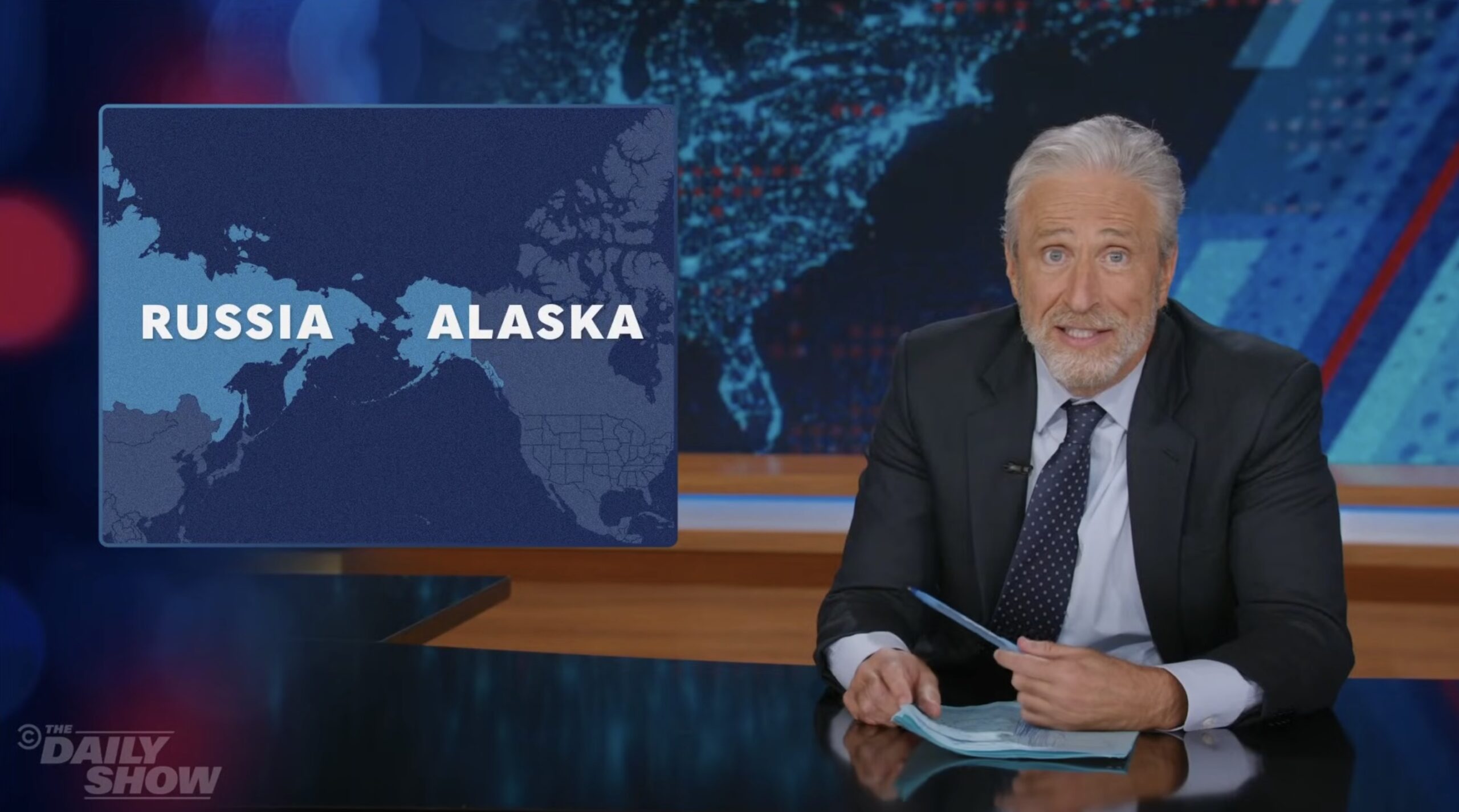 Jon Stewart Mocks Trump for Saying We Need to Annex Greenland to Stop Russia From Becoming a ‘Neighbor’