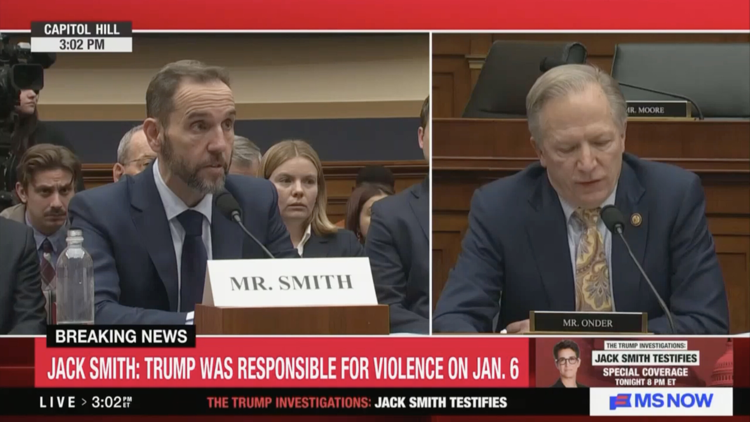 Jack Smith Shuts Down Republican Questioner's Hillary Clinton-Trump Comparison