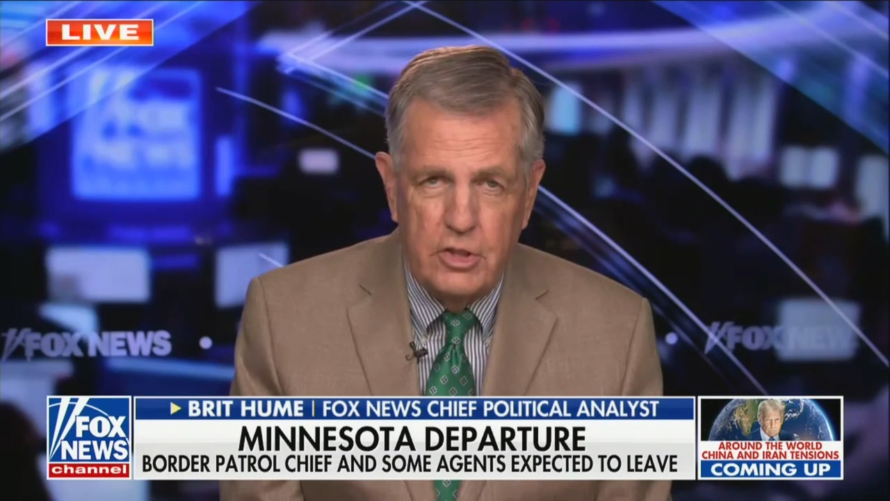 Fox News' Brit Hume Warns Trump He's Not Winning the PR War in Minnesota'