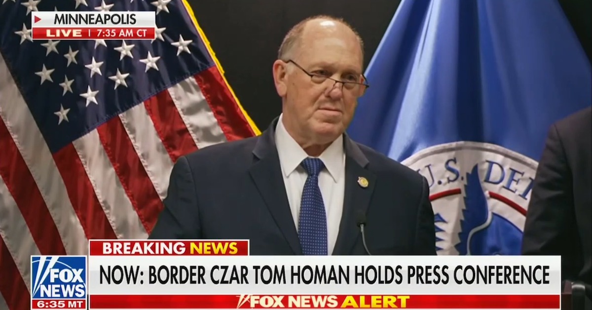 Tom Homan Vows Bad Apples in ICE 'Will Be Dealt With'