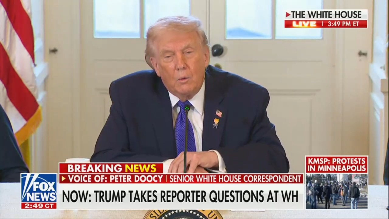 Trump Dodges When Asked Which 'Network' Renee Good Was In