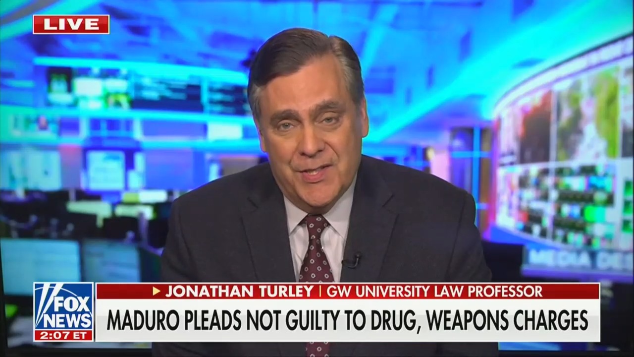 Fox's Jonathan Turley Mocks Maduro for Claiming He's Still President While in Prison Jumpsuit'