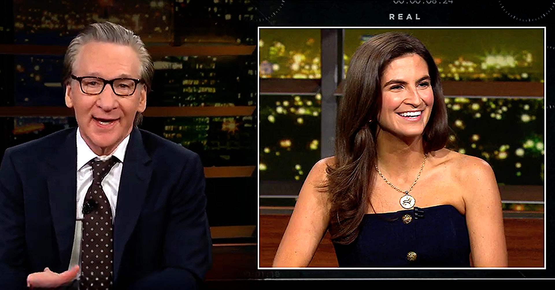 Bill Maher taunted President Donald Trump over his meltdown with CNN's Kaitlan Collins for allegedly never smiling, calling it "Chick 101" never to do that.