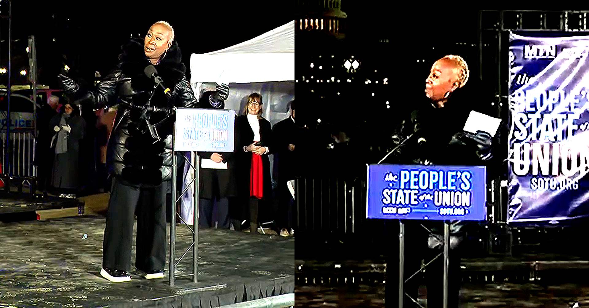 Joy Reid Hits Back at Heckler Shouting You Suck! You're a Loser!' at Anti-Trump SOTU Rally