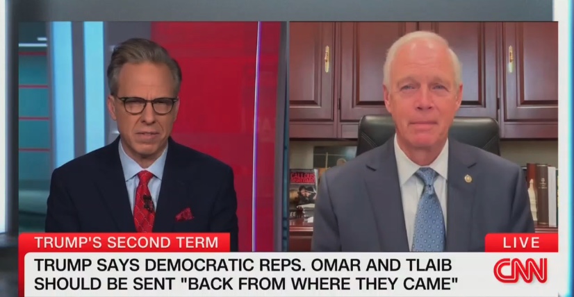 Doesn't That Strike You As a Bit Racist?' Tapper Confronts GOP Senator After Trump Says Muslim Lawmakers Should Be Sent Back'