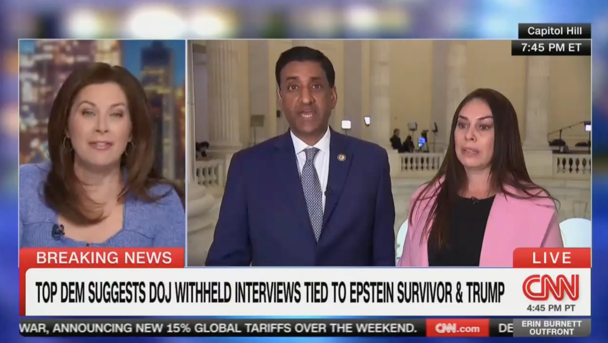 Erin Burnett Shocked When Ro Khanna Says Only Half the Epstein Docs Released