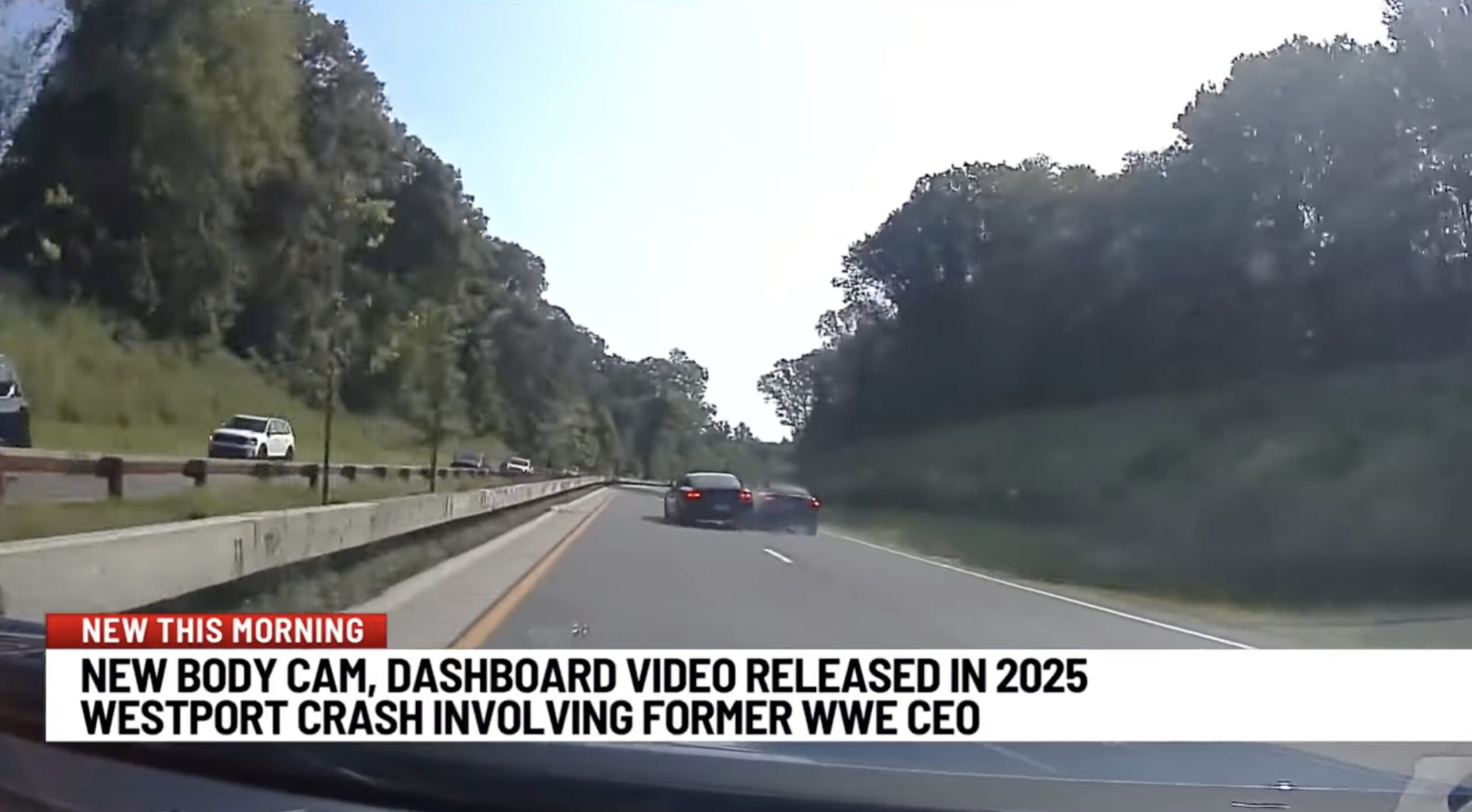 WATCH: Ex-WWE Boss Vince McMahon's Pulse-Pounding 115-MPH Highway Crash Caught on Police Dashcam